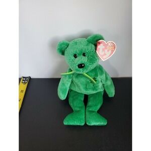 Ty Beanie Babies Dublin the Irish Bear Green Shamrock 10th Anniversary 2002 Tag